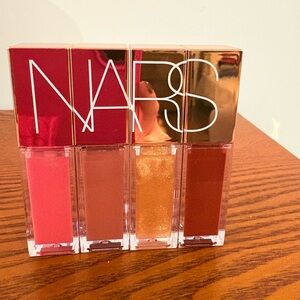 NARS Afterglow Lip Gloss Set - 4 Mini Shines Juicy Summer Lips Limited Edition
